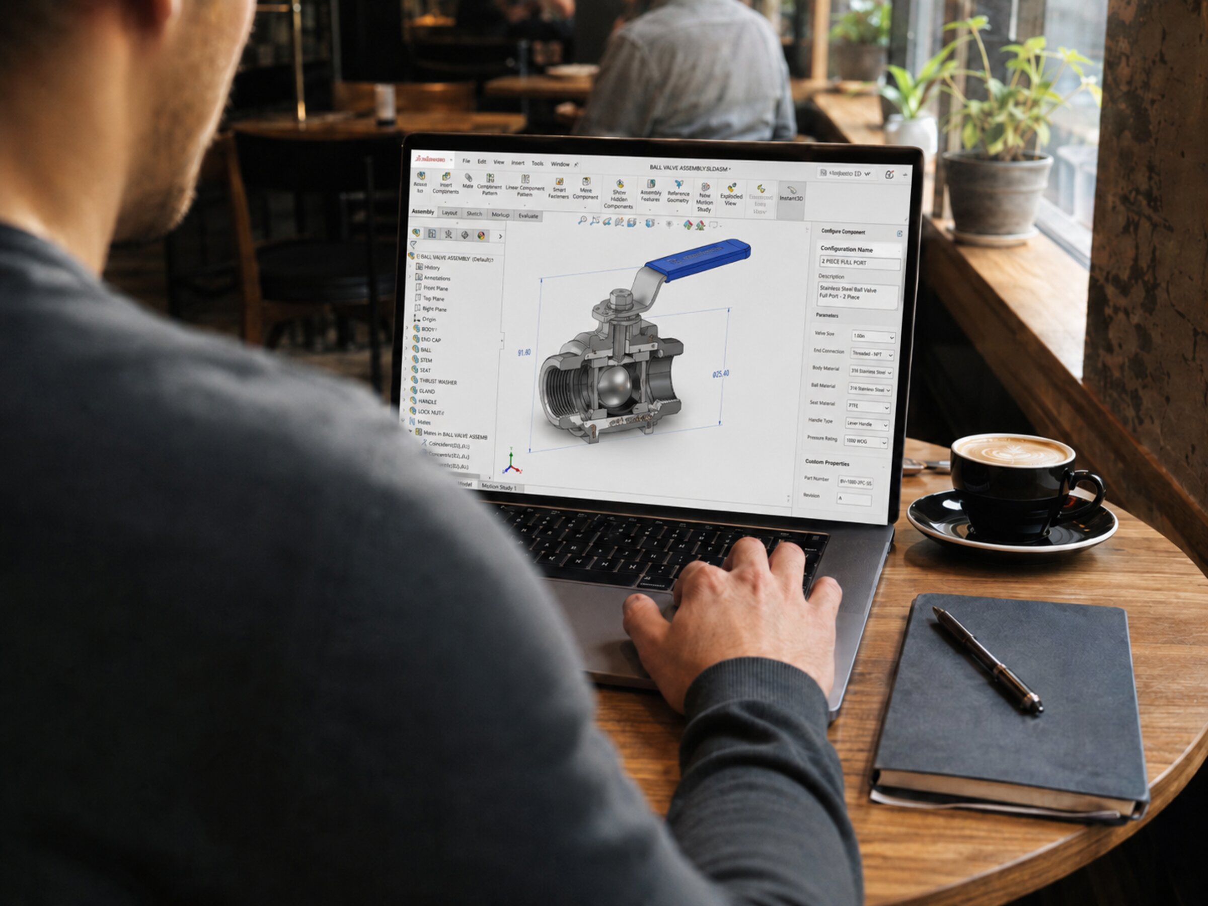 Customer customizing a 3D product model using an interactive web builder