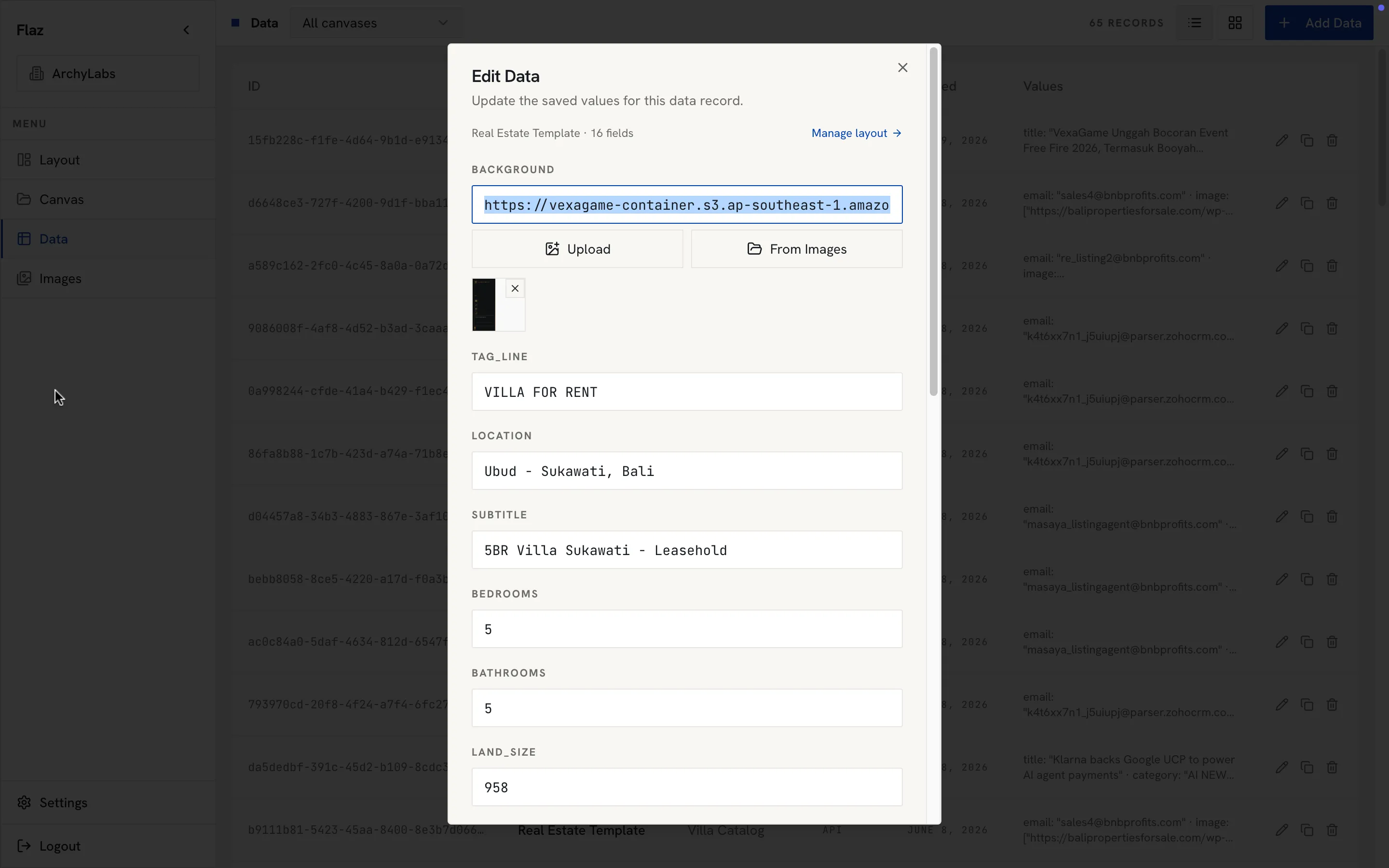 Edit Data Form