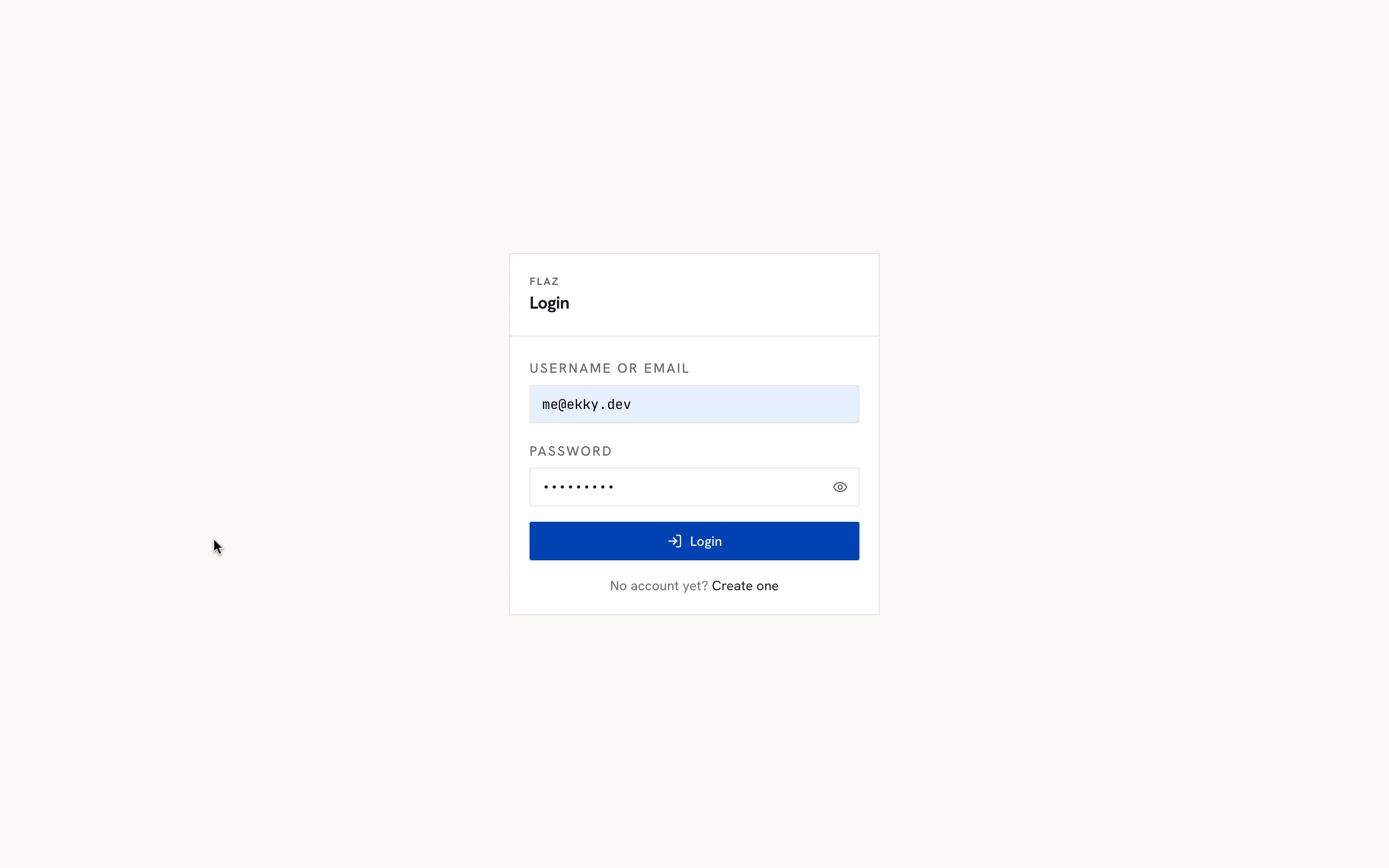 Login Screen