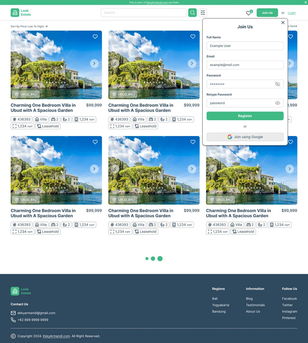 Look Estate Home Page